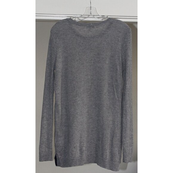 Joie - Idella Waffle Weave Cashmere Blend Base Layer Pullover Sweater, Grey, Sml - Picture 7 of 11
